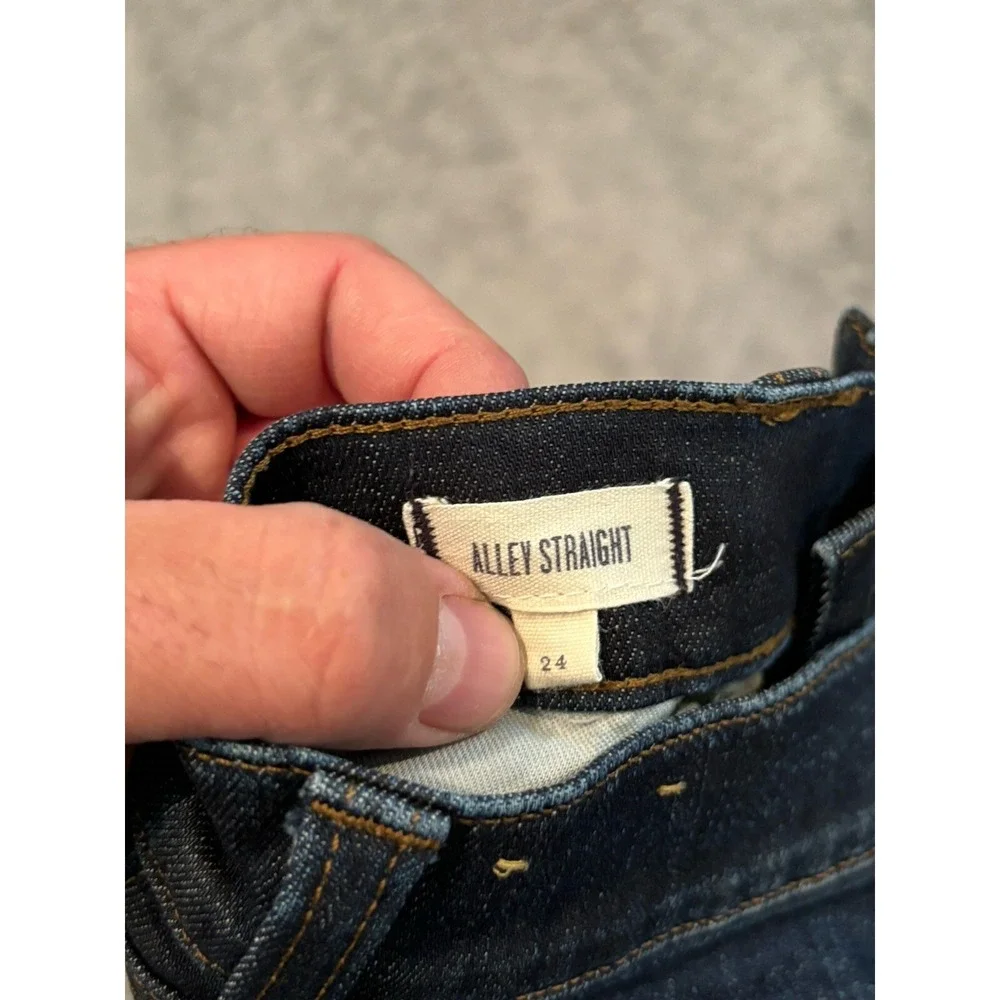Madewell Alley Straight Denim Jeans Dark Wash Blue Womens Size 24